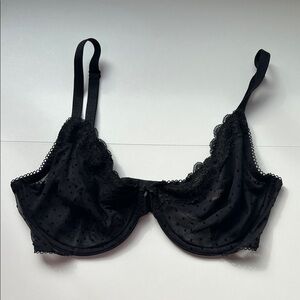 Victoria Secret Tease Bralette Black Lace Women 32 DD